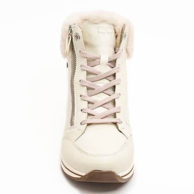 77-80 REMONTE ботм6 BEIGE КЖ танкетка шнурки опушка мех photo